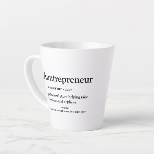 Tante tante Fun Best tante Ever Definition Cadeau Latte Mok (Linkerhoek)