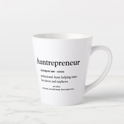 Tante tante Fun Best tante Ever Definition Cadeau Latte Mok (Rechts)