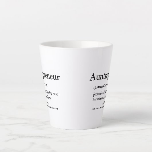 Tante tante Fun Best tante Ever Definition Cadeau Latte Mok (Voorkant)