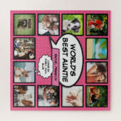 Tante tante Fun Pink Foto Collage Comic Book Legpuzzel (Horizontaal)