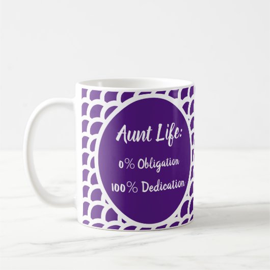 Tante-tante Life Paarse Definition koffie Mok (Links)