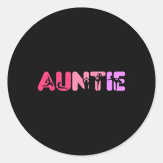 Tante Tante Meditatie Welzijn Yoga Ronde Sticker