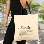 Tante Tante Personalized Definitie Citaat Script Tote Bag