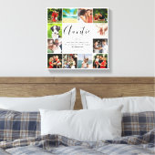Tante tante Quote Script 12 Photo Collage Canvas Afdruk (Insitu (Slaapkamer))