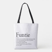 Tante, Tante, Tante Definitie Modern Fun Tote Bag (Achterkant)