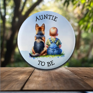 Tante te worden   BABY SHOWER Ronde Button 5,7 Cm