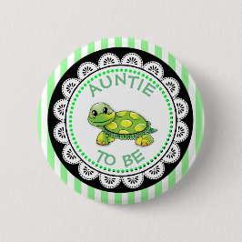 Tante te zijn Baby shower Button Turtle thema