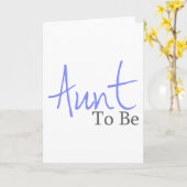 Tante te zijn (blauw script) kaart (Gele Bloem)