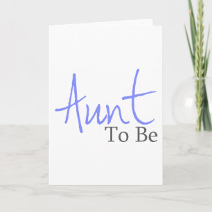 Tante te zijn (blauw script) kaart