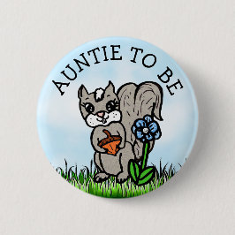 Tante te zijn Little Fox Baby shower Ronde Button 5,7 Cm
