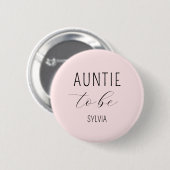 Tante te zijn roze Baby shower Button (Voorkant /achterkant)