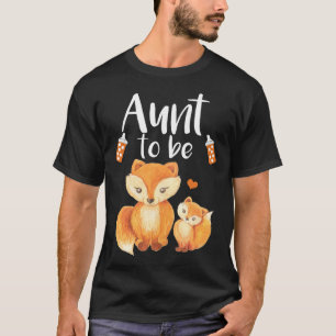 Tante te zijn vos Baby shower schattig bos dier T-shirt