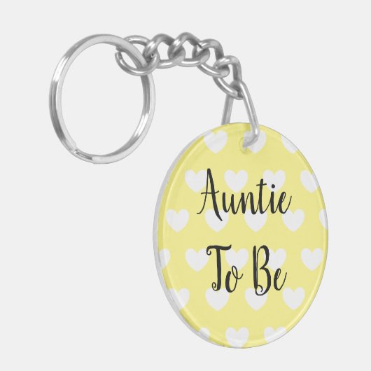 Tante te zijn, zwangerschap aankondiging echo sleutelhanger (Voorkant Links)