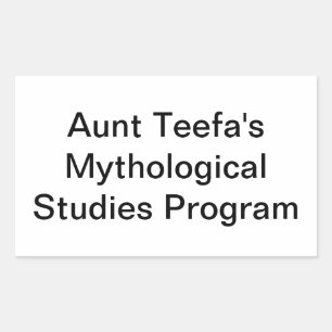 Tante Teefa's Mythe Studies Hankamer Artjunkhaus P Rechthoekige Sticker