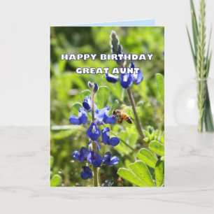 Tante Texas Bluebonnet Happy Birthday Kaart
