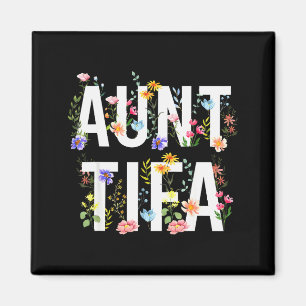 Tante Tifa - Retro Wilde Bloemen Bloemige Feminist Magneet