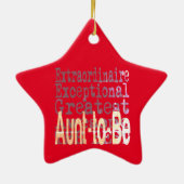 Tante-to-be extraordinaire keramisch ornament (Achterkant)