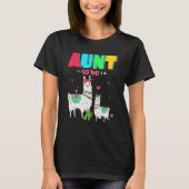 Tante to be Llama Funny Llama Boerderij Baby showe T-shirt (Voorkant)