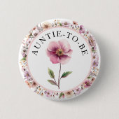 Tante to Be Wildflower Button – Dusty Pink Floral (Voorkant)