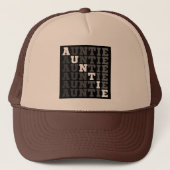Tante typografie cadeau trucker pet (Voorkant)