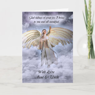 Tante & Uncle Angel Kerst Kaart Religieus