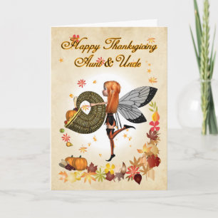 Tante & Uncle - Thanksgiving Kaart - Schattige Lit