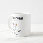 Tante Unicorn Aunticorn Definition Typography Koffiemok (Voorkant links)