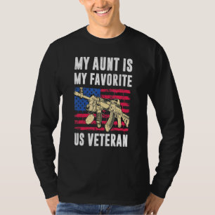 Tante Us Veteraan Amerikaanse Vlag  Trots Veteraan T-shirt