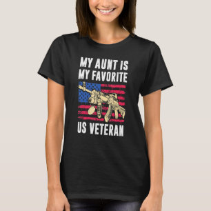 Tante Us Veteraan Amerikaanse Vlag  Trots Veteraan T-shirt