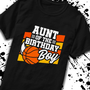 tante van Birthday Boy Boys Basketball Birthday T-shirt