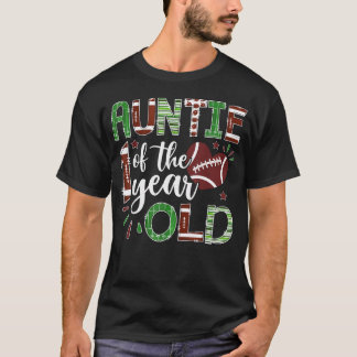 Tante van de 1-jarige voetballer eerste verjaardag t-shirt
