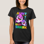 tante van de Baby-vogelhaai, tante Shark Christm T-shirt (Voorkant)