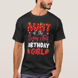 Tante van de bes eerste verjaardag van meisje Stra T-shirt