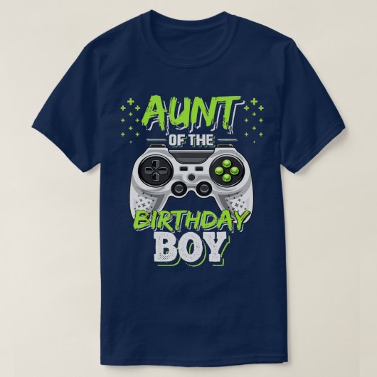 tante van de Birthday Boy Matching Video Game Birt T-shirt (Design voorkant)