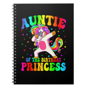 tante van de Birthday Princess Girl Dabbing Unico Notitieboek