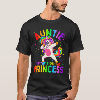 tante van de Birthday Princess Girl Dabbing Unico T-shirt