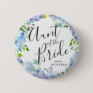 tante van de Bride   Carolina Bloom Wedding Ronde Button 5,7 Cm
