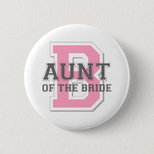 Tante van de Bride Cheer Ronde Button 5,7 Cm (Voorkant)