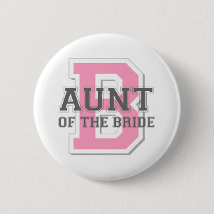 Tante van de Bride Cheer Ronde Button 5,7 Cm