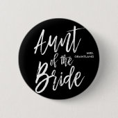 tante van de Bride | Dag van het Manuscript Ronde Button 5,7 Cm (Voorkant)