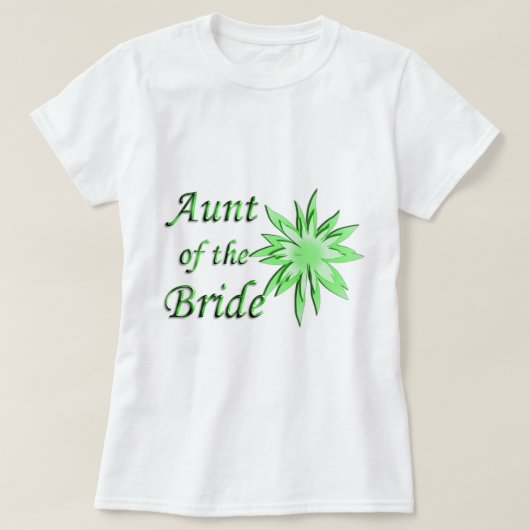 Tante van de Bride Green T-shirt (Design voorkant)