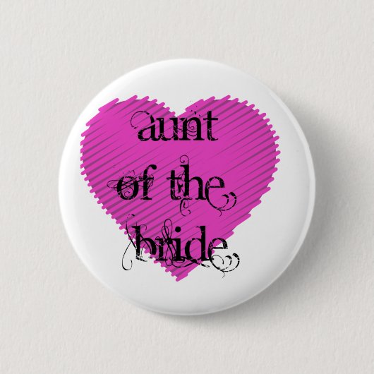 tante van de Bride Ronde Button 5,7 Cm (Voorkant)