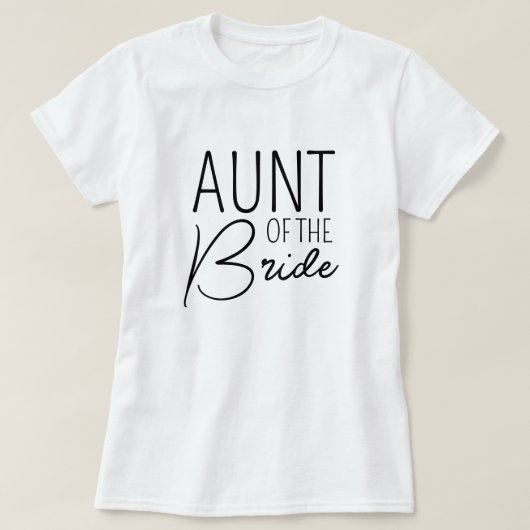 Tante van de bruid - Bijpassende familie bruiloft T-shirt (Design voorkant)