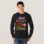 tante van de bruid Happy Wedding Flower Pink Shoe  T-shirt (Voorkant volledig)