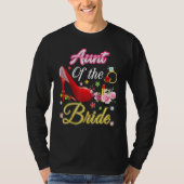 tante van de bruid Happy Wedding Flower Pink Shoe  T-shirt (Voorkant)