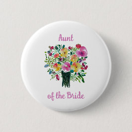 Tante van de bruid knop ronde button 5,7 cm