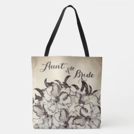 Tante van de bruid vintage tote bag
