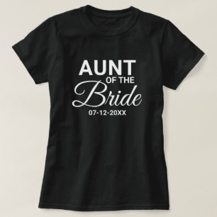 Tante van de bruid Wedding Party Matching Family T-shirt