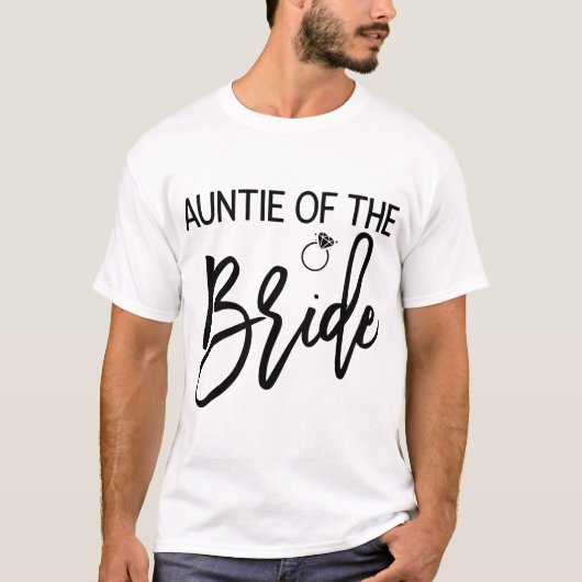 tante van de bruid zwarte tante t-shirt (Voorkant)
