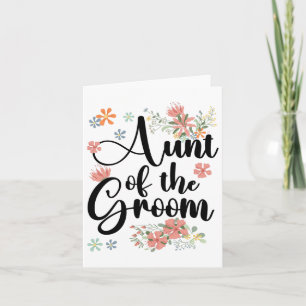 Tante van de bruidegom Bloemen Tante van de bruide Kaart